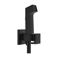 Гигиенический душ с запорным вентилем Hansgrohe Bidette E 1jet EcoSmart+ 29231670 черный матовый