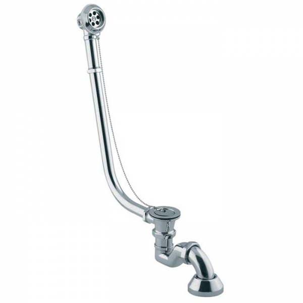 Слив-перелив для отдельностоящих ванн хром с цепочкой Астра-Форм