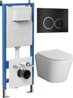 Комплект унитаза с инсталляцией Grossman Galaxy 97.4478SQ.01.210 с клавишей смыва