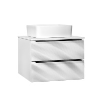 Тумба под раковину RUNO Орлеан 70 белый матовый белый глянец подвесная  (00-00002023)