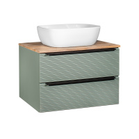 Тумба под раковину RUNO Орлеан 70 зелёный дуб натуральный подвесная  (00-00002020)