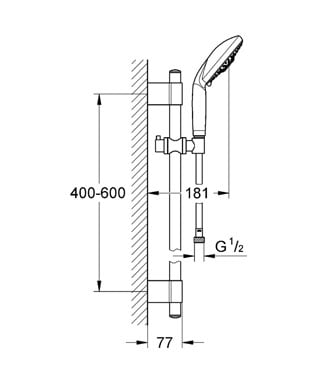 Душевой гарнитур Grohe Rainshower Classic III 28767 000 (28767000) Душевой гарнитур Grohe Rainshower Classic III 28767 000 (28767000)