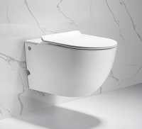 Подвесной безободковый унитаз Cerutti Spa Barbaria Aria C-376C с импульсным смывом, сиденье Soft Close, белый