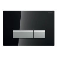 Смывная клавиша Geberit Sigma40, двойной смыв: черный RAL 9005, матированный алюминий 242.601.KR.1