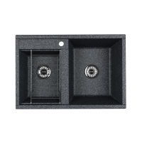 Кухонная мойка Aquaton Делия 78 DBL 1A723132DE210 графит