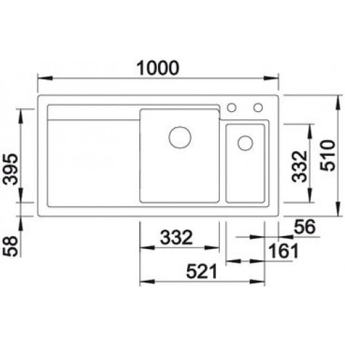 Кухонная мойка Blanco Axon II 6 S Ceramic PuraPlus (чаша слева) 524138