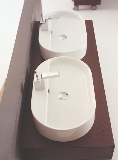 Раковина накладная (65х40) Kerasan Ciotola 028501*1 белый