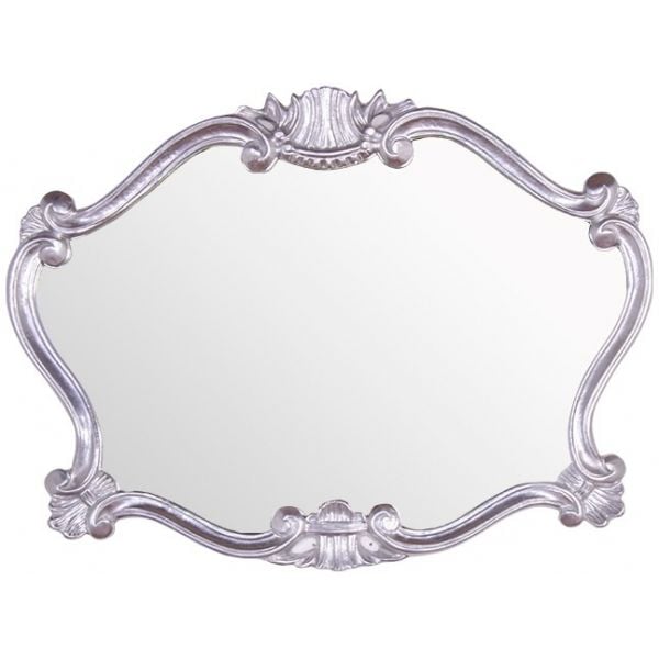 Зеркало 91х70 см глянцевое серебро Tiffany World TW02031arg.brillante