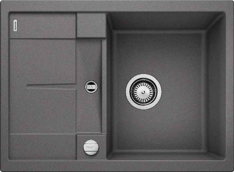 Мойка кухонная Blanco METRA 45S Compact SILGRANIT PuraDur (темная скала), 519573