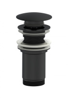 Донный клапан для раковины  WONZON & WOGHAND, черный матовый WW-88SS09-MB