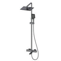 Душевая система с термостатом Oliveeka D OL-739901-BGM, оружейный металл