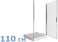 Распашные душевые двери 110 см