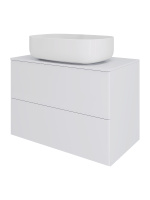 Тумба с раковиной подвесная 75 см, Orange Otto Ot-75TuMDF+B07-540W белый глянец