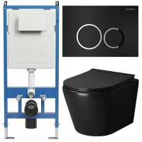 Комплект унитаза с инсталляцией Grossman Galaxy 97.4478BMS.01.210 с клавишей смыва