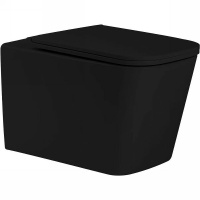 Унитаз подвесной безободковый SantiLine SL-5027MB с сиденьем микролифт