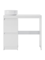 Тумба напольная под стиральную машину с раковиной Orange Sistema STM-100TUW+B09-360W  белый