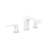 Смеситель для раковины на 3 отверстия с донным клапаном Hansgrohe Vivenis 75033700 белый матовый