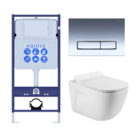Комплект унитаза с инсталляцией SET AQUATEK ДИВА 4в1