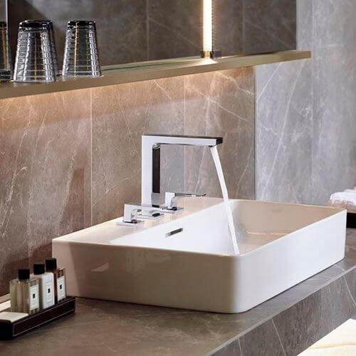 Смеситель для раковины на 3 отверстия с донным клапаном Push-Open Hansgrohe Metropol 32514000 хром