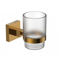 Стакан для зубных щеток с держателем WONZON & WOGHAND POLO, темное золото WW-8921-DG