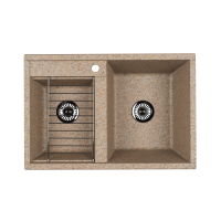 Кухонная мойка Aquaton Делия 78 DBL 1A723132DE220 песочный