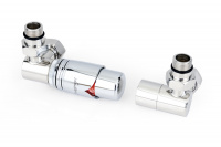 Терморегулятор автоматический Сунержа 3D левый G 1/2" НР х G 3/4" НГ (набор) Шампань/Золото 020-1421-0000