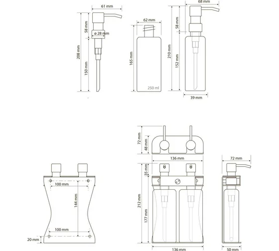 Дозатор жидкого мыла Bemeta 152109381