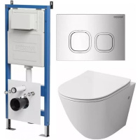 Комплект унитаза с инсталляцией Grossman Cosmo 97.4411S.02.100 с клавишей смыва