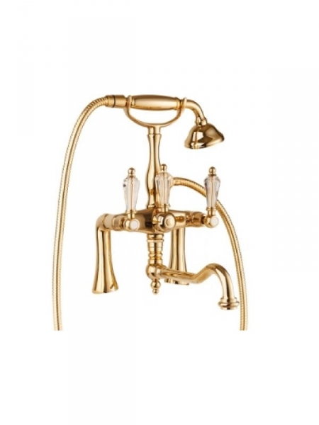 Смеситель на борт ванны с ручным душем Cezares Diamond DIAMOND-PBV2-03/24-Sw