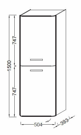 Пенал подвесной Jacob Delafon Replay петли справа EB1074D-G1C
