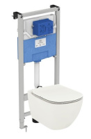 Комплект инсталляция + унитаз Ideal Standard Prosys Frame 120 M с унитазом Tesi AquaBlade T0079V15SW