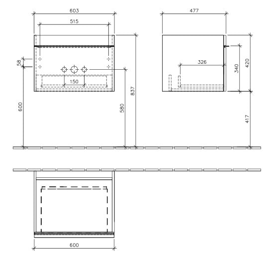 Тумба под раковину Villeroy & Boch Venticello (цвет Santana Oak) A93304E1