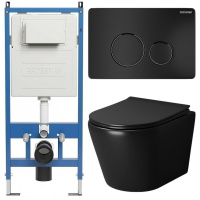 Комплект унитаза с инсталляцией Grossman Style 97.4478BMS.05.21M с клавишей смыва