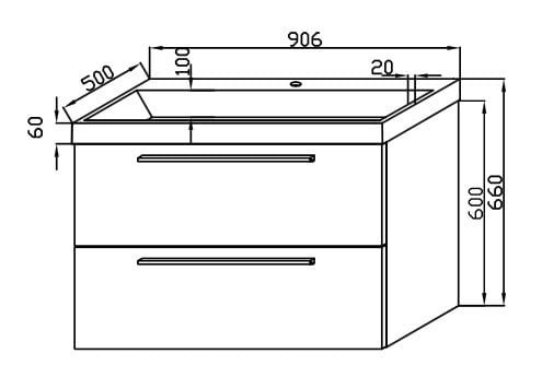 Шкаф-тумба с умывальником из литого мрамора Kolpa San Jolie OUJ 90