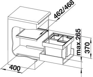 Система сортировки мусора Blanco Flexon 50/3 521470 Система сортировки мусора Blanco Flexon 50/3 521470