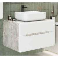 Тумба без раковины Art&Max Genova AM-Genova-800-2C-SO-CH бетон хафит