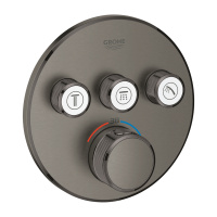 Термостат для встраиваемого монтажа на 3 выхода Grohe Grohtherm SmartControl 29121AL0 (29121AL0) тёмный графит матовый Термостат для встраиваемого монтажа на 3 выхода Grohe Grohtherm SmartControl 29121AL0 (29121AL0) тёмный графит матовый
