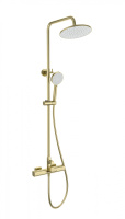 Душевая система с термостатом WONZON & WOGHAND Plate, брашированное золото WW-C3017-A- BG