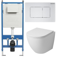 Комплект унитаза с инсталляцией Grossman Classic 97.4455MS.04.01M с клавишей смыва