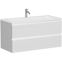 Тумба без раковины подвесная 100 см Sancos Folk FL100W белый матовый 