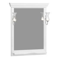 Зеркало Opadiris Риспекто 80 00-00007060  белый матовый, с выключателем, без светильника