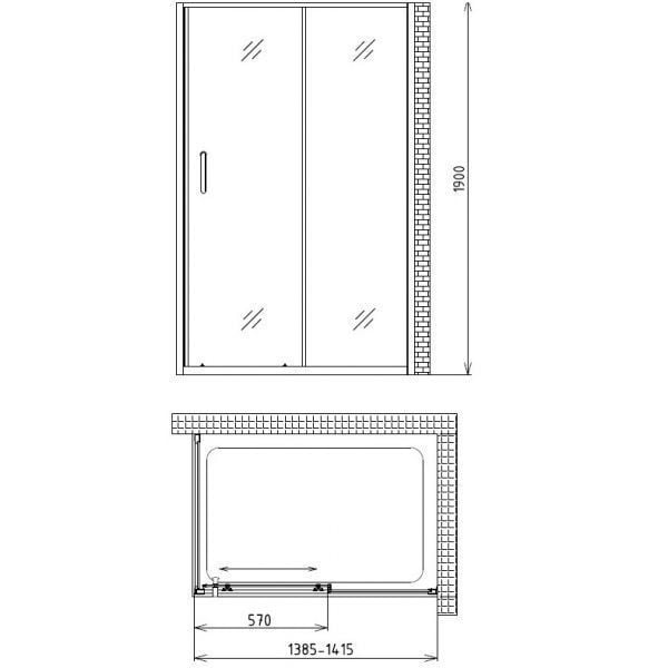 Душевой угол Gemy Victoria "S30131B-A75 (S30191B + A75)"
