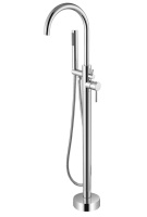 Смеситель для ванны однорычажный напольный с душевым набором Orange Steel M99-336cr хром