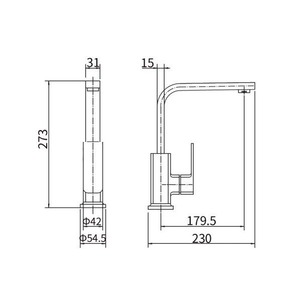 Смеситель для кухни FASHUN A54002 Смеситель для кухни FASHUN A54002