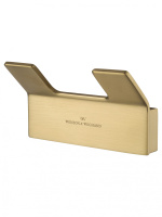 Двойной крючок для ванной WONZON & WOGHAND LOTTE, брашированное золото WW-8325-BG