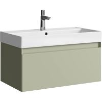Тумба без раковины 80 см Aqwella Geometria GE01081SH шалфей зеленый матовый