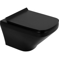 Унитаз подвесной безободковый BelBagno SELA BB3201CHR-MB без сиденья