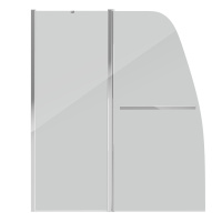 Душевая шторка на ванну (120х140) Grossman GR-100/2 хром, распашная