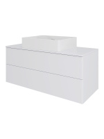 Тумба с раковиной подвесная 100 см, Orange Otto Ot-100TuMDF+B04-500W белый глянец