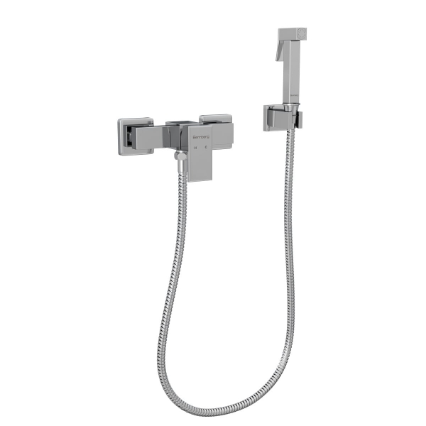Настенный смеситель с гигиеническим душем BENNBERG CHROME 170H11
